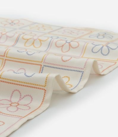 Pañuelo Infantil en Satén con Estampa Flores - Talle único 2