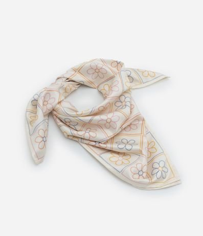 Pañuelo Infantil en Satén con Estampa Flores - Talle único 3