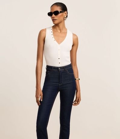 Pantalón Recto Jeans con Elastano 2