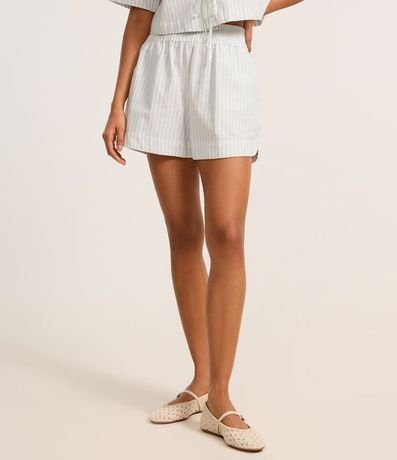 Short Runner en Sarga con Rayas y Cintura Elástica 3