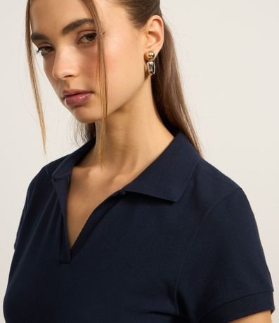 Blusa en Algodón con Cuello Polo y Manga Corta 3