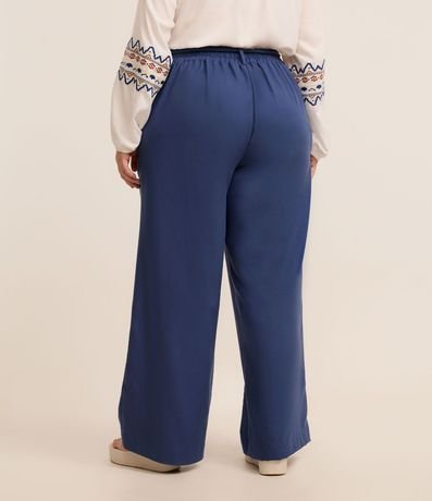 Pantalón Pantalona con Lino y Cinturón Curve & Plus Size 3