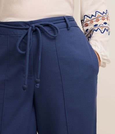 Pantalón Pantalona con Lino y Cinturón Curve & Plus Size 4
