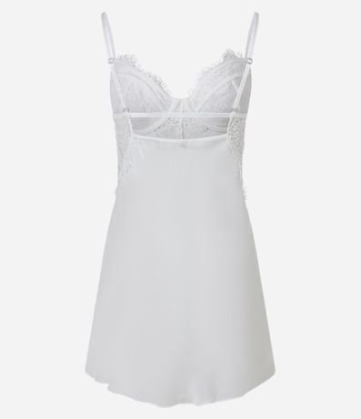 Camisón Sin Copa en Microfibra con Encaje en el Busto 9