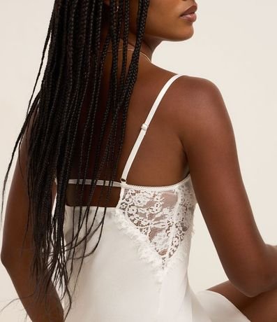 Camisón Sin Copa en Microfibra con Encaje en el Busto 6