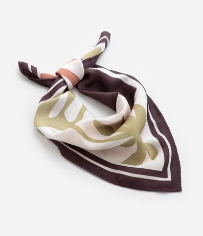 Pañuelo Satinado con Estampa Abstracta 2