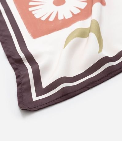 Pañuelo Satinado con Estampa Abstracta 3