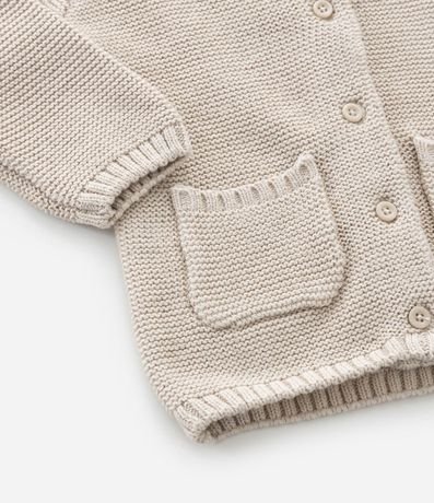 Cardigan Infantil en Algodón con Capucha de Orejitas - Talle 0 A 18 Meses 5