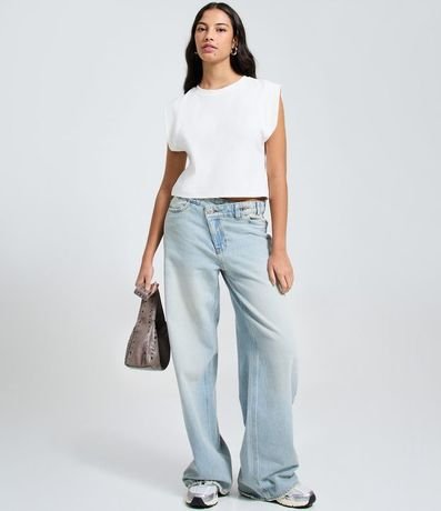 Blusa en Rib sin Manga Hombrera 2