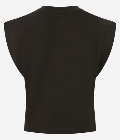 Blusa en Rib sin Manga Hombrera 2