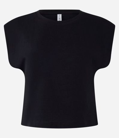 Blusa en Rib sin Manga Hombrera 5