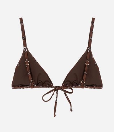Bikini Top Triangular Fruncido en Microfibra con Estampa Paisley 7