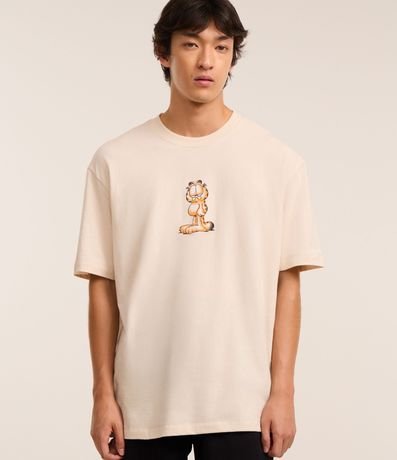 Remera Relaxed en Algodón con Estampa Garfield
