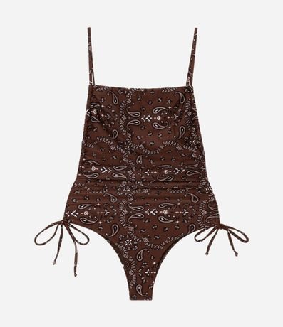 Malla en Microfibra con Estampa Paisley y Escote Recto 4