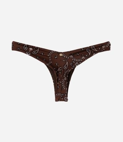 Bikini Pernera Alta en Microfibra con Estampa Paisley y Efecto Levanta Pompis 6