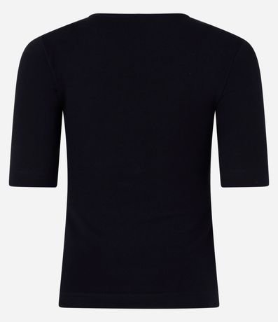 Blusa en Rib con Lazos de Terciopelo 7