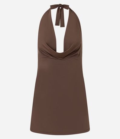 Salida de Playa Vestido Corto con Escote Degagê