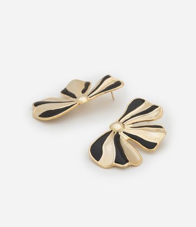 Caravana Mediano de Media Flor Esmaltada Bicolor 2