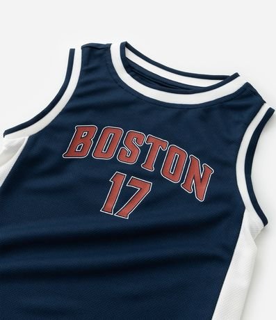 Remera Deportiva Infantil Estampa Boston 17 - Tam1 a 6 años 5