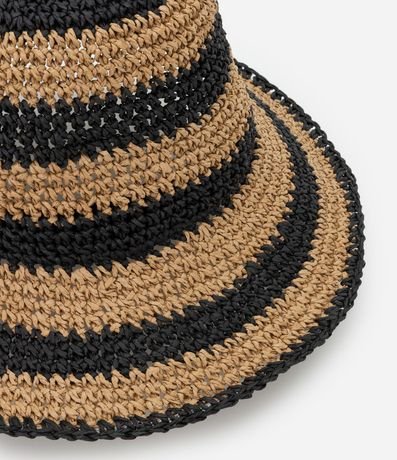 Sombrero Bucket de Paja Rayada 2