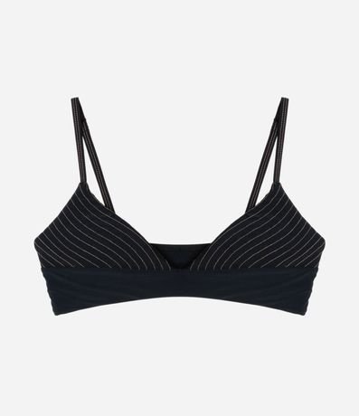 Bikini Top remera en Microfibra con Costuras Contrastantes 5