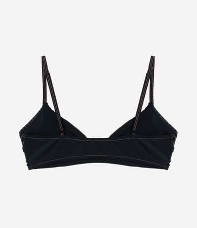 Bikini Top remera en Microfibra con Costuras Contrastantes 6