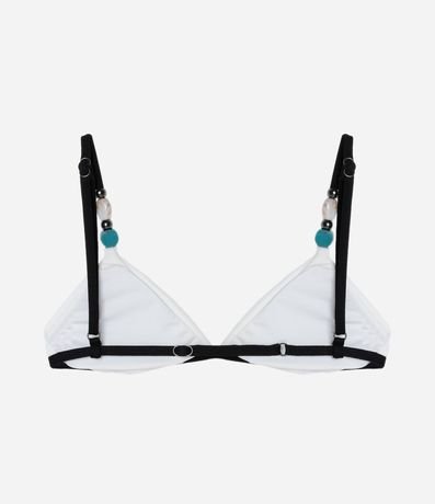 Bikini Top Triangulo Fijo Texturizado con Adornos en los Breteles 5