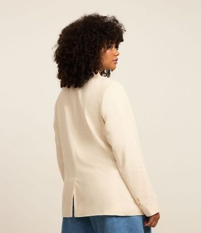 Blazer Alargado en Viscolino con Botón Único Curve & Plus Size 4