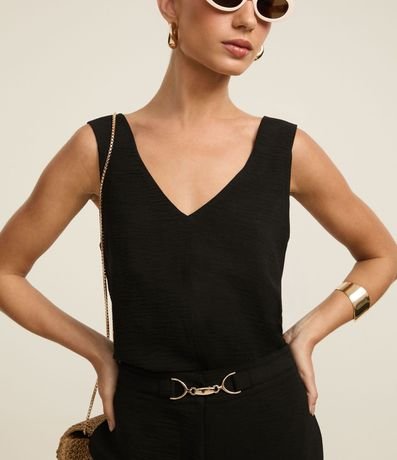 Blusa sin Manga Airflow con Detalle en Pespunte 3