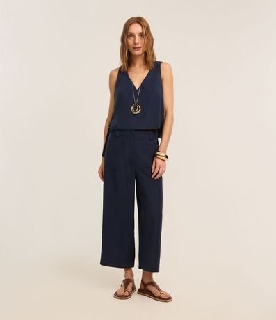 Pantalón Pantacourt con Lazo Delantero