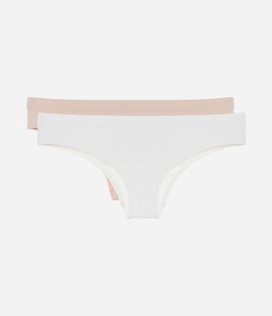 Kit 02 Bombachas Bikini Seamless Texturizadas