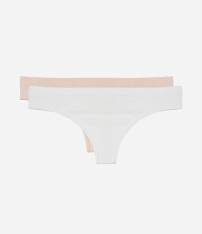 Kit 02 Bombachas Bikini Hilo Seamless Texturizadas