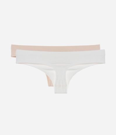 Kit 02 Bombachas Bikini Hilo Seamless Texturizadas 2