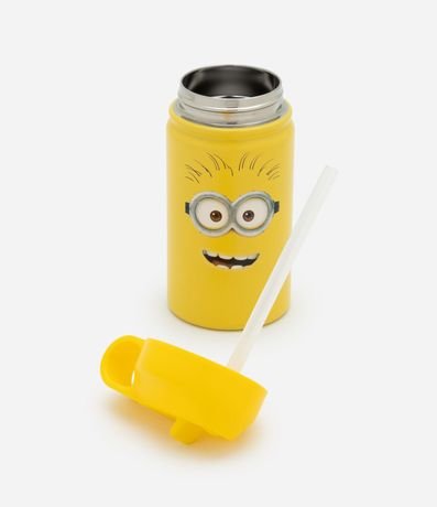 Botella Térmica en Metal con Pajita y Estampa Minions 4