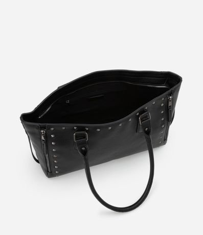Cartera Satchel Grande con Spikes y Metales 6