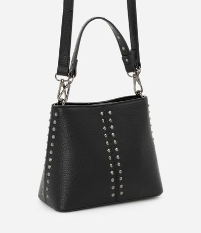 Bolsa Bucket Pequeña con Detalles de Spikes y Metales 2