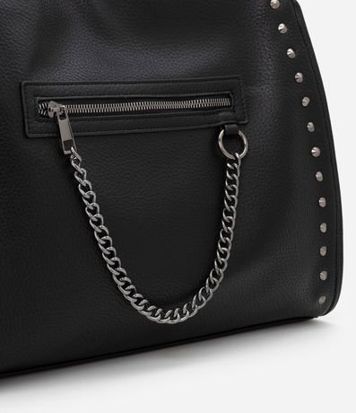 Bolsa Hobo Floater con Detalles en Spikes y Metales con Bolsillo Pequeño Delantero 5