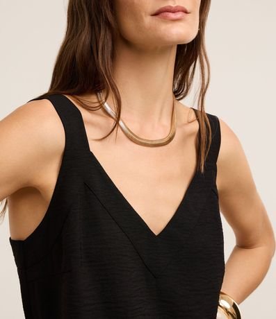 Blusa en Airflow con Escote V y Bretel Ancho 3