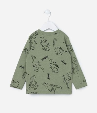 Remera Infantil en Suedine con Estampa Dinos - Talle 1 a 6 años 2