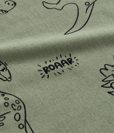 Remera Infantil en Suedine con Estampa Dinos - Talle 1 a 6 años 3