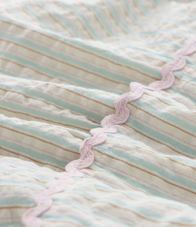 Vestido Infantil con Estampa de Rayas y Puntillas – Talle 1 al 6 años 3