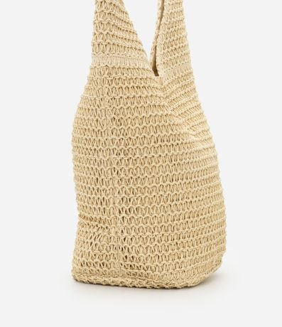 Bolsa de Playa en Paja con Asa de PU Trenzada 2