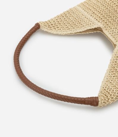 Bolsa de Playa en Paja con Asa de PU Trenzada 4