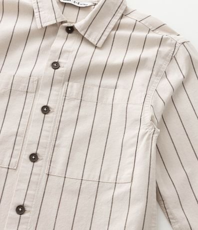 Camisa Infantil en Sarga con Estampa de Raya y Lettering Fast Speed - Talle 5 a 14 años 6