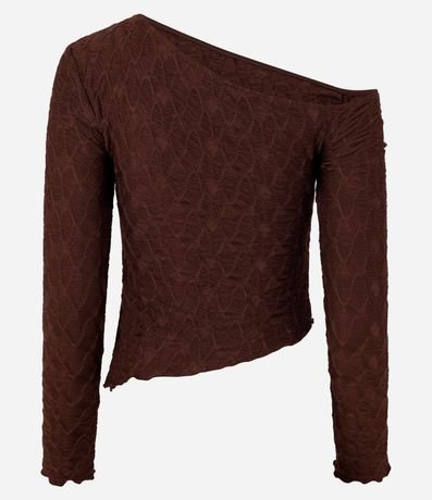 Blusa Texturizada con Bajo Asimétrica y Frufru 8