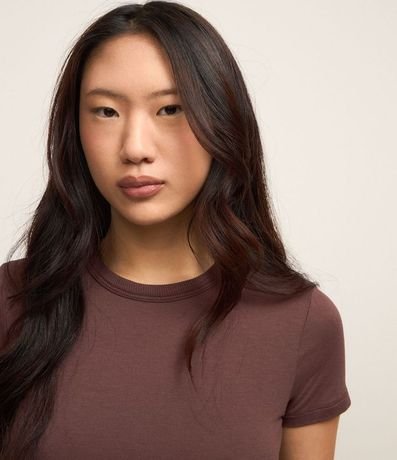 Blusa Cropped Básica en Rib con Manga Corta 4