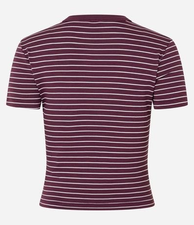 Blusa Cropped en Rib Básica Rayada 6