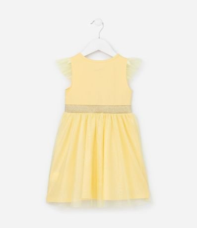 Vestido Infantil en Tule con Estampa Bella - Talle 1 a 6 años 2