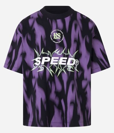 Remera Oversized en Algodón con Estampa Tribal "Speed" 7
