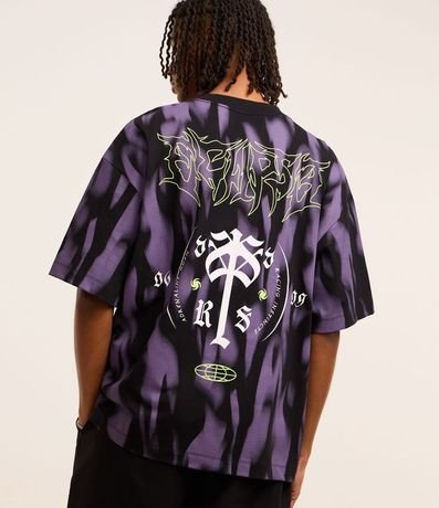Remera Oversized en Algodón con Estampa Tribal "Speed" 2